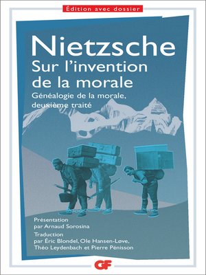 cover image of Sur l'invention de la morale